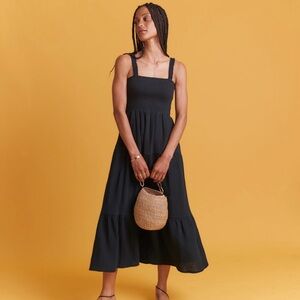 New Marine Layer Selene smocked Maxi Dress Small